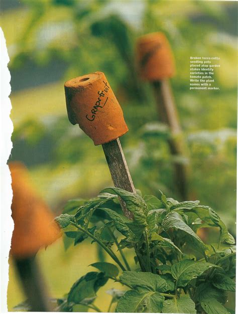 Clay Pot Garden Markers Would Be Pretty Cute Using