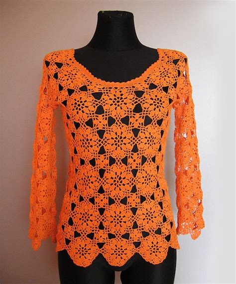 Items Similar To Made To Order Gorgeous Blouse Crochet Handmade On Etsy