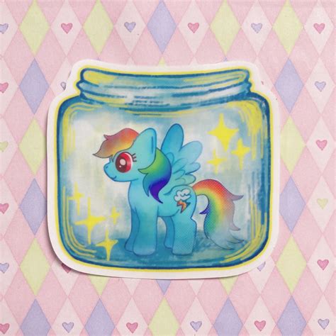 My Little Pony Rainbow Dash Meme Jar Transparent Sticker Etsy