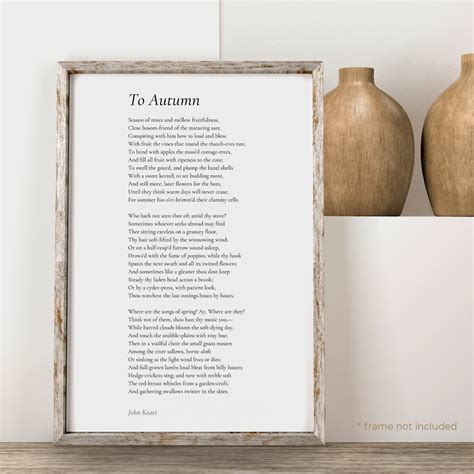 to autumn by john keats poem print poetry print t etsy