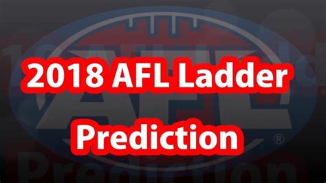 It was the 122nd annual grand final of the australian football league. 2018 | AFL Ladder Prediction (Updated) - YouTube