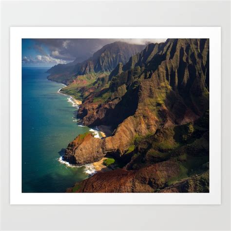 Na Pali Coast Kaua‘i Hawai‘i Art Print By Bob Kurtz Society6