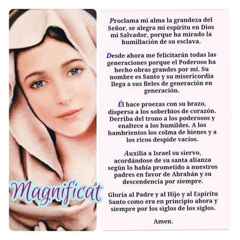 Magnificat Imágenes Religiosas Virgen María Oraciones Poderosas