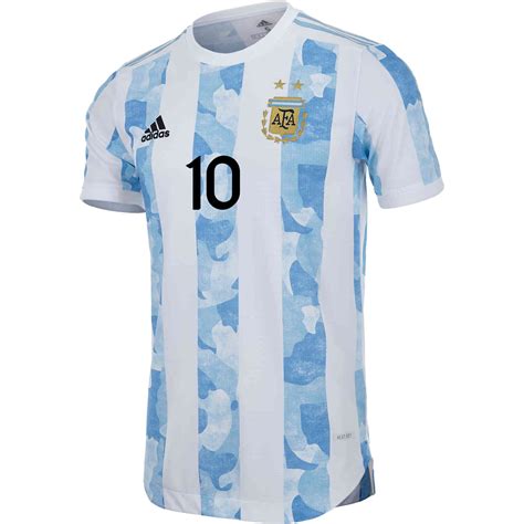 2021 Adidas Lionel Messi Argentina Home Authentic Jersey Soccerpro