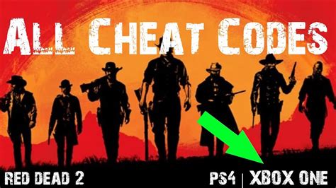 All Cheat Codes In Red Dead 2 Rdr2 Xbox One And Ps4 Youtube