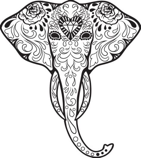 Gambar Elephant Coloring Pages Coloringsuite Difficult Di Rebanas Rebanas