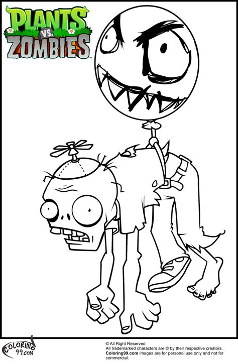 Incredible zombies coloring page to print and color for free. plants-vs-zombies-baloon-zombie-coloring-pages.jpg (980 ...