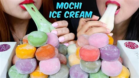 Asmr Mochi Ice Cream Soft And Sticky Eating Sounds 모찌 아이스크림 리얼사운드 먹방 もちアイス Kimandliz Asmr