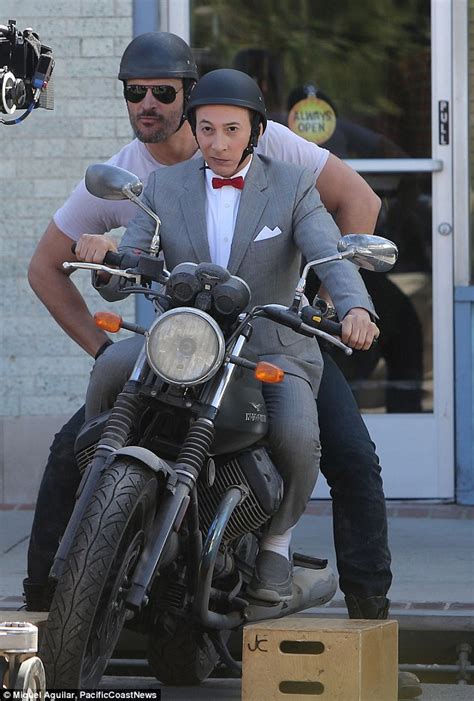 Joe Manganiello On Paul Reubens Motorbike For Pee Wee Herman Movie