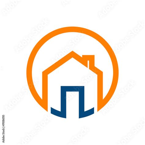 Circle Home House Logo Icon Stock Image And Royalty Free Vector