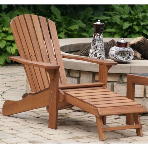 Traditionally made from several flat wooden boards, the original adirondack chair was designed by thomas lee in 1903 and. Delatorre Solid Wood Adirondack Chair with Ottoman ...