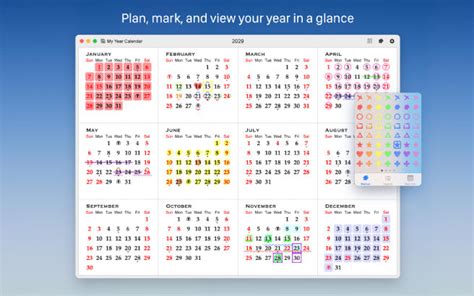 Voidtech All In One Year Calendar Mx Mac App