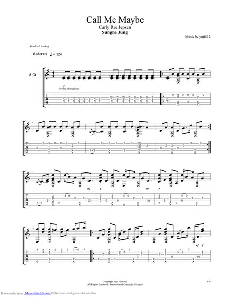 Call Me Maybe Sungha Jung Tabs Pdf