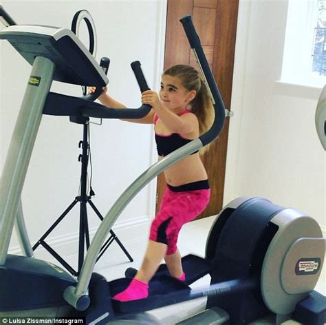 Luisa Zissman Enjoys A Workout At Her Home Gym With Daughter Dixie