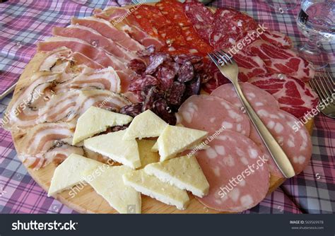 Italian Antipasti Platter Cold Cuts Cheese Stock Photo Edit Now 569569978
