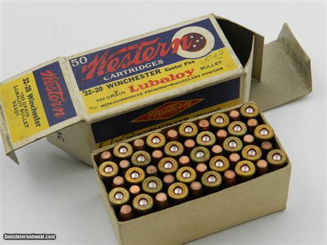 Collectible Ammo Western 32 20 Win 100 Grain Lubaloy Bullet Bullseye