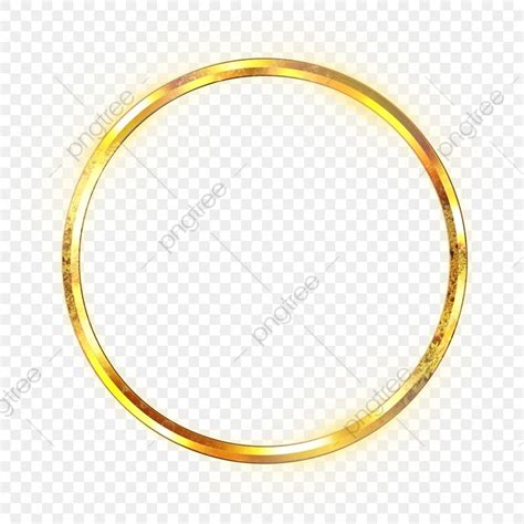 Golden Circle Ouro Brilhante Ponto De Luz Imagem Png E Psd Para