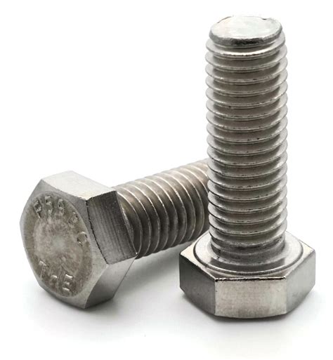 Hex Bolts Tap Stainless Steel Full Thread 38 16 X 1 12 Qty 25