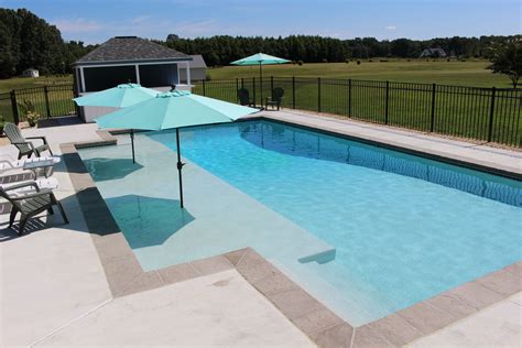 Pool With Sun Shelf 11 Pools Backyard Inground Rectangle Pool Backyard Pool
