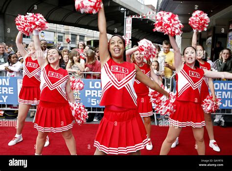 Cheerleaders Entertain Fans Premiere Disneys High School Musical Hi Res