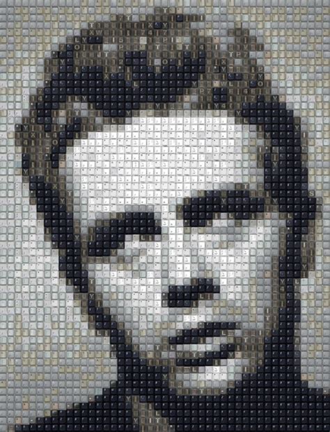 Pixel Perfect Portraits Created From Old Keyboard Keys 12 Pics