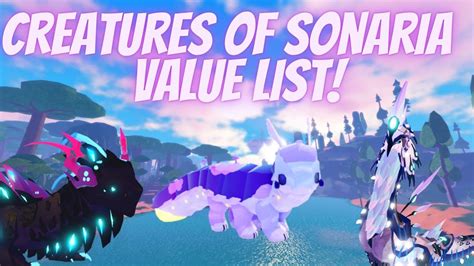 Value List Creatures Of Sonaria Youtube