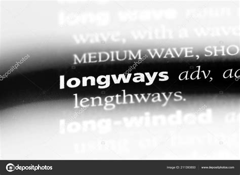 Longways Word Dictionary Longways Concept — Stock Photo © Casimiropt