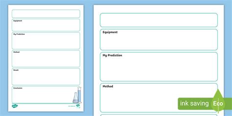 👉 Primary Science Experiment Template Teacher Made