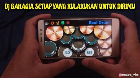 Dj Bahagia Setiap Yang Kulakukan Untuk Dirimu COVER REAL DRUM YouTube