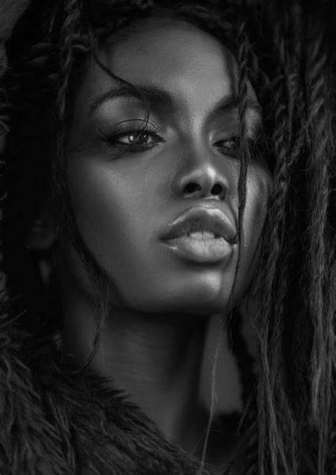 Woman Portrait Female Portrait Beautiful Dark Skinned Women Black