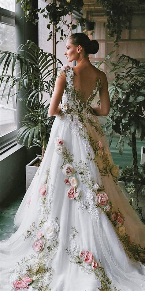 Dream Wedding Ideas Dresses Wedding Dresses With Flowers Unique