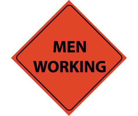 Traffic Men Working 48x48 Roll Up Sign Reflective Material Jendco