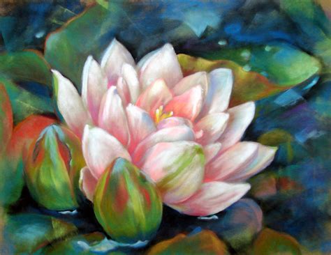 Water Lily Drawing By Usha P