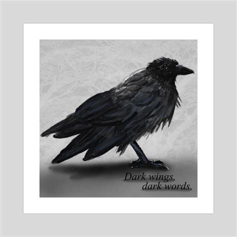 Dark Wings Dark Words An Art Print By Shamandalie Inprnt