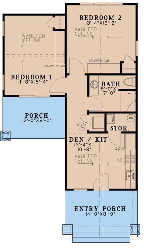 Craftsman Style House Plan 2 Beds 1 Baths 696 Sqft Plan 923 220
