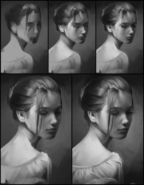Portrait Practice 5 Process By Aarongriffinart On Deviantart Digital
