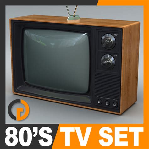 Retro Style 80 Television Set 3d Model