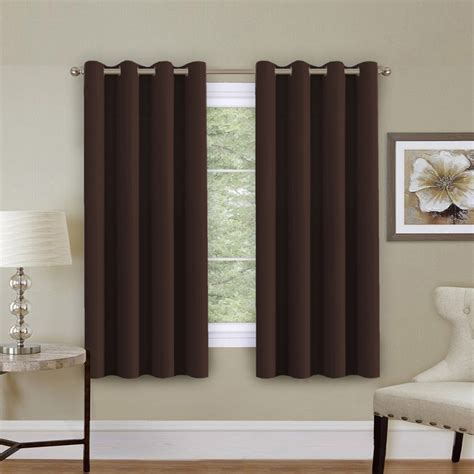 Hversailtex Blackout Chocolate Brown Curtain Panels For Short Window