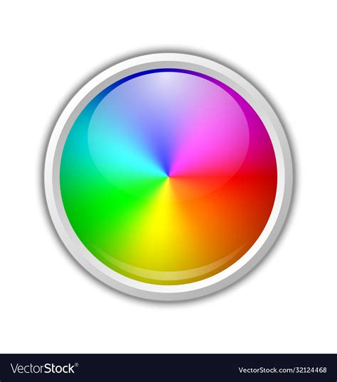 Colorful Radial Gradient Badge Made Rainbow Vector Image