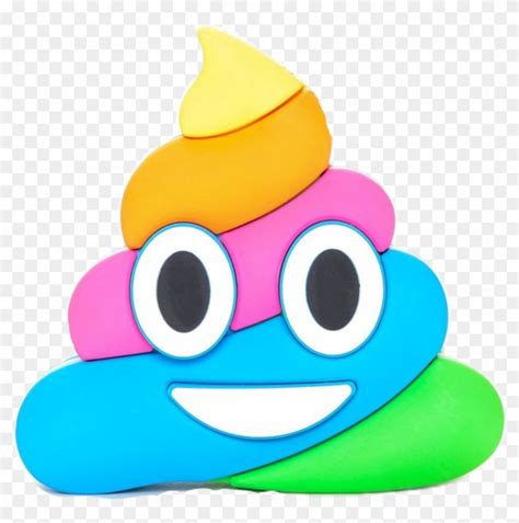 Poo Emoticon Emoji Smiley Sad Poop Face Rainbow Colors Vector Images
