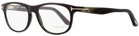 Tom Ford Rectangular Eyeglasses Tf5431 001 Shiny Blackhorn 53mm Ft5431