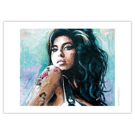 Amy Winehouse Print 01 70x50cm Jos Hoppenbrouwers Art
