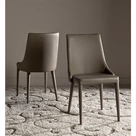 (1) garten quartz skirted dining side chairs set of 2 $450. Safavieh Summerset Taupe Leather Side Chair (Set of 2)-FOX2014E-SET2 - The Home Depot