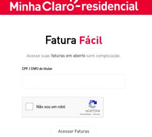 Segunda Via Da Claro Como Emitir A Conta Fatura Segunda Via De Contas