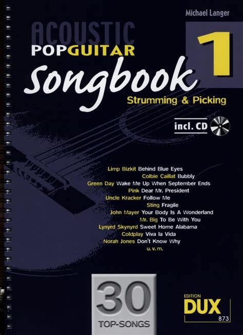 Acoustic Pop Guitar Songbook Volume 1 Partition Guitare