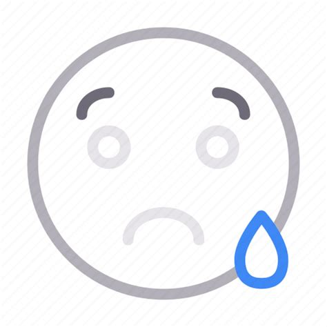 Emoji Face Sad Smiley Tears Icon