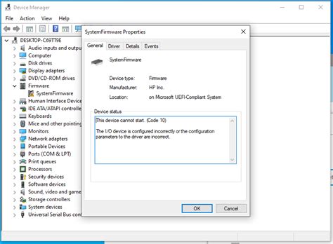 System Firmware Error In Device Manager Hp Support Community 7618056