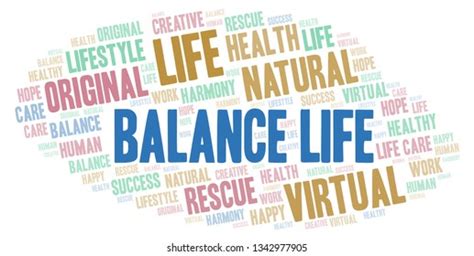 Balance Life Word Cloud Stock Illustration 1342977905 Shutterstock