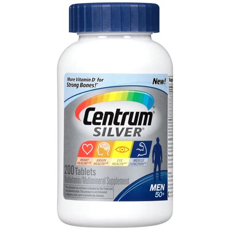 Centrum Silver Men 50 Multivitamin Multimineral Supplement Vitamin D3