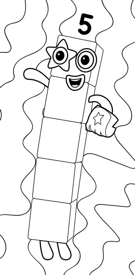 Numberblocks 5 Coloring Page Download Print Or Color Online For Free